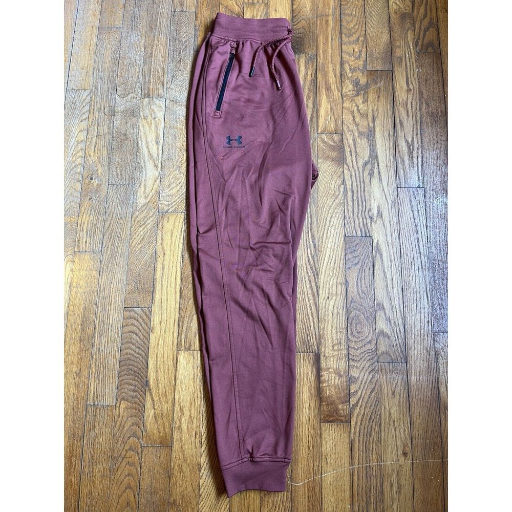 Under Armour Jogger Pants Men's M Loose Fit ColdGear Fleece Lined Copper Color - Picture 3 of 11